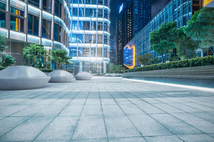 public bench / contemporary / engineered stone / with backrest