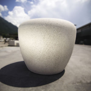 engineered stone planter / concrete / marble / granite