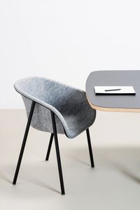 contemporary chair / upholstered / with armrests / felt