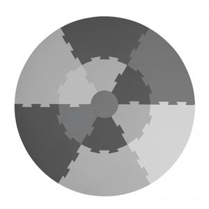 contemporary rug / patterned / vinyl / round