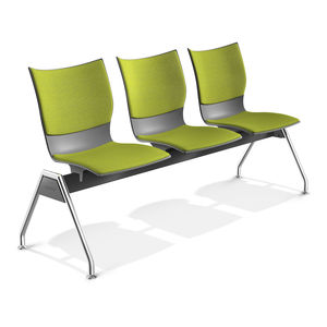 fabric beam chairs / plastic / 3-seater / 2-person