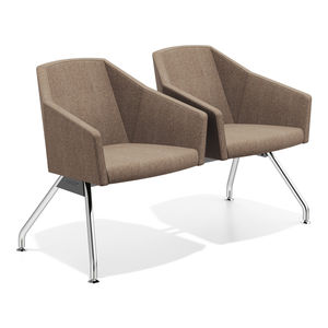 steel beam chairs / fabric / 3-seater / 2-person