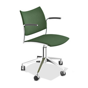 contemporary office chair / on casters / with armrests / star base