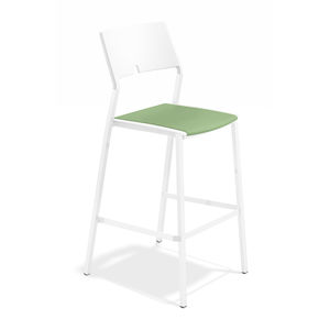 contemporary bar stool / plastic / commercial / upholstered