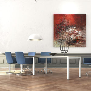 contemporary boardroom table / wooden / rectangular