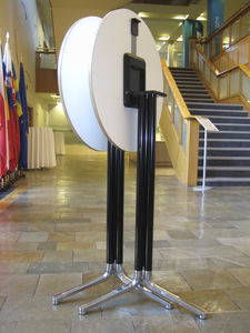 contemporary bistro table / wooden / round / commercial