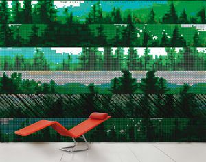 contemporary wallpaper / nature pattern / scenic / printed
