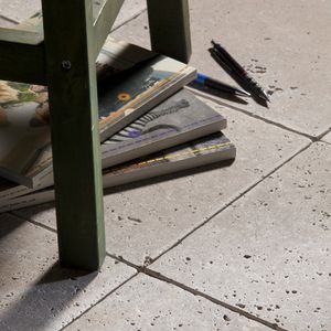 poolside tile / for floors / travertine / textured
