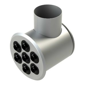 ceiling air diffuser / wall-mounted / round / multi-nozzle