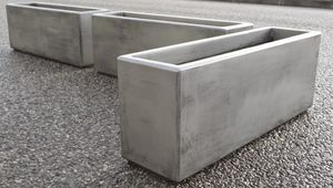 fiber cement planter / rectangular / custom / contemporary