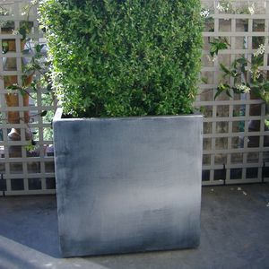 fiber cement planter / zinc / square / rectangular