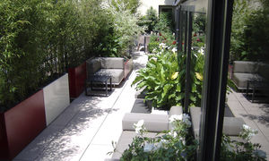fiber cement planter / rectangular / contemporary / for public areas