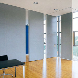 sliding and stacking partition / laminate / professional / acoustic