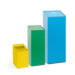 recycling bin / container / metal / contemporary