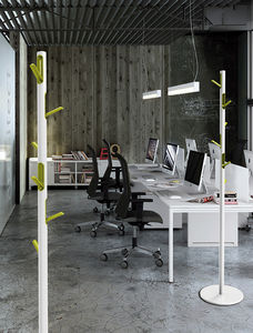 floor coat rack / contemporary / lacquered metal / commercial
