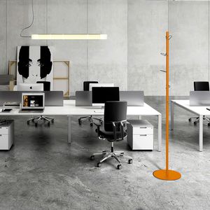 floor coat rack / contemporary / chrome steel / commercial