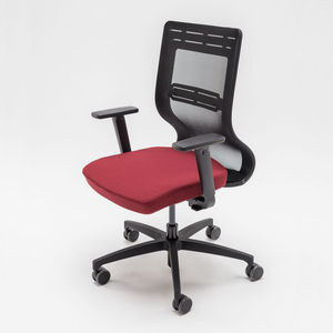 contemporary office armchair / fabric / metal / on casters