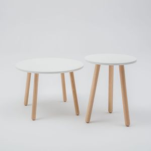 contemporary coffee table / wooden / round / commercial