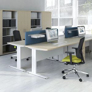 workstation desk / wooden / contemporary / commercial