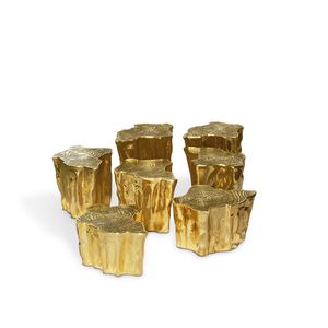 side table / original design / brass