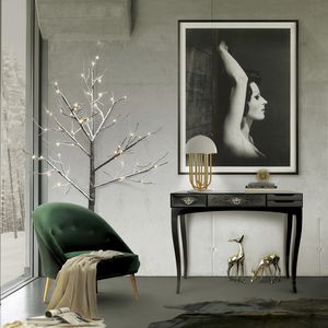 contemporary sideboard table / lacquered wood / wood veneer / rectangular
