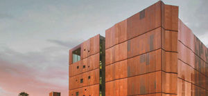 copper cladding / metal / patina / panel