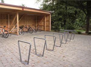 floor-mounted bike stand / steel / for public spaces