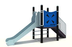 upright slide / for playgrounds / stainless steel