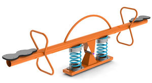 stainless steel spring rocker / 4-seater
