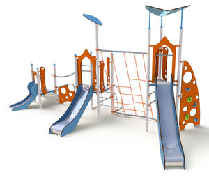 metal play structure / for playgrounds / modular