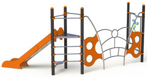 public entity play structure / HPL / stainless steel / modular