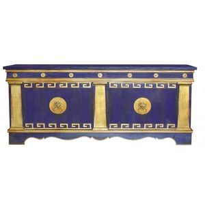 classic sideboard / lacquered wood / beech / red