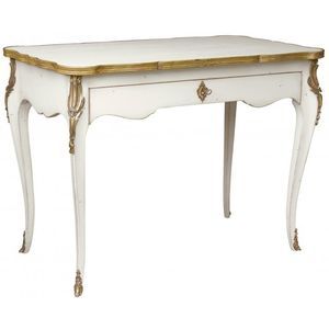 lacquered wood desk / beech / Louis XV style