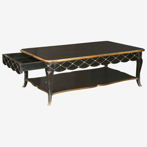 classic coffee table / beech / rectangular / with drawer
