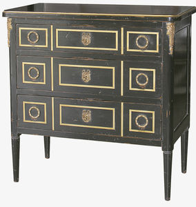 Louis XVI style chest of drawers / black