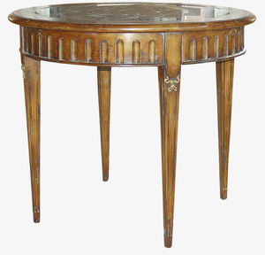 classic table / marble / round / white