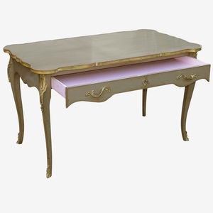 oak desk / brass / Louis XV style
