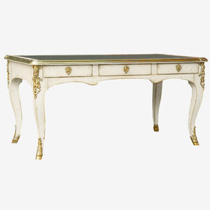 wooden desk / leather / Louis XV style