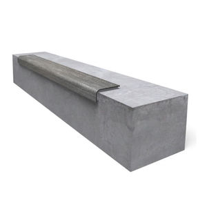 public bench / contemporary / concrete / laminate