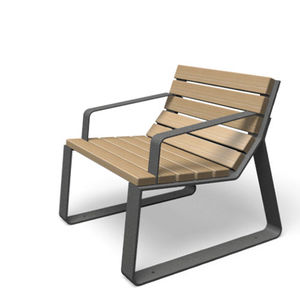 contemporary garden chair / with armrests / 100% recyclable / metal