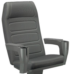 contemporary auditorium seating / polypropylene / fabric / central base