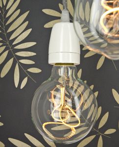pendant lamp / contemporary / porcelain / red