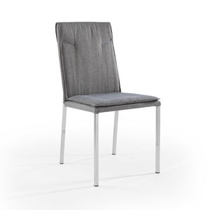 contemporary chair / upholstered / fabric / leather