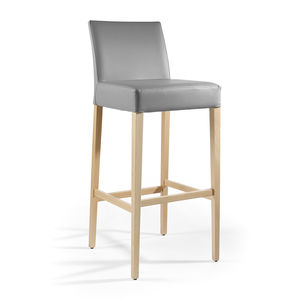 contemporary bar chair / upholstered / fabric / beech