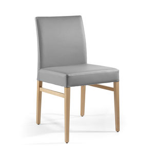 contemporary chair / upholstered / fabric / beech