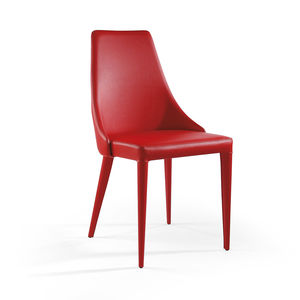 contemporary chair / upholstered / fabric / leather