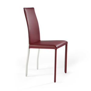 contemporary chair / upholstered / fabric / leather