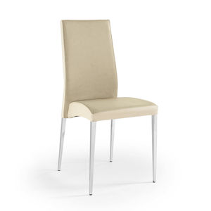 contemporary chair / upholstered / fabric / leather