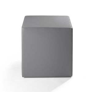 contemporary pouf / fabric / leather / square