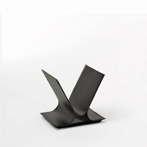 contemporary magazine rack / residential / leather
